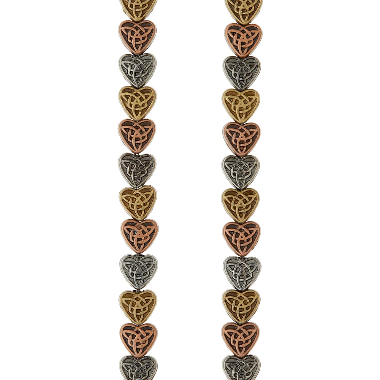 Multicolor Plated Metal Heart Beads, 6mm by Bead Landing&#x2122;